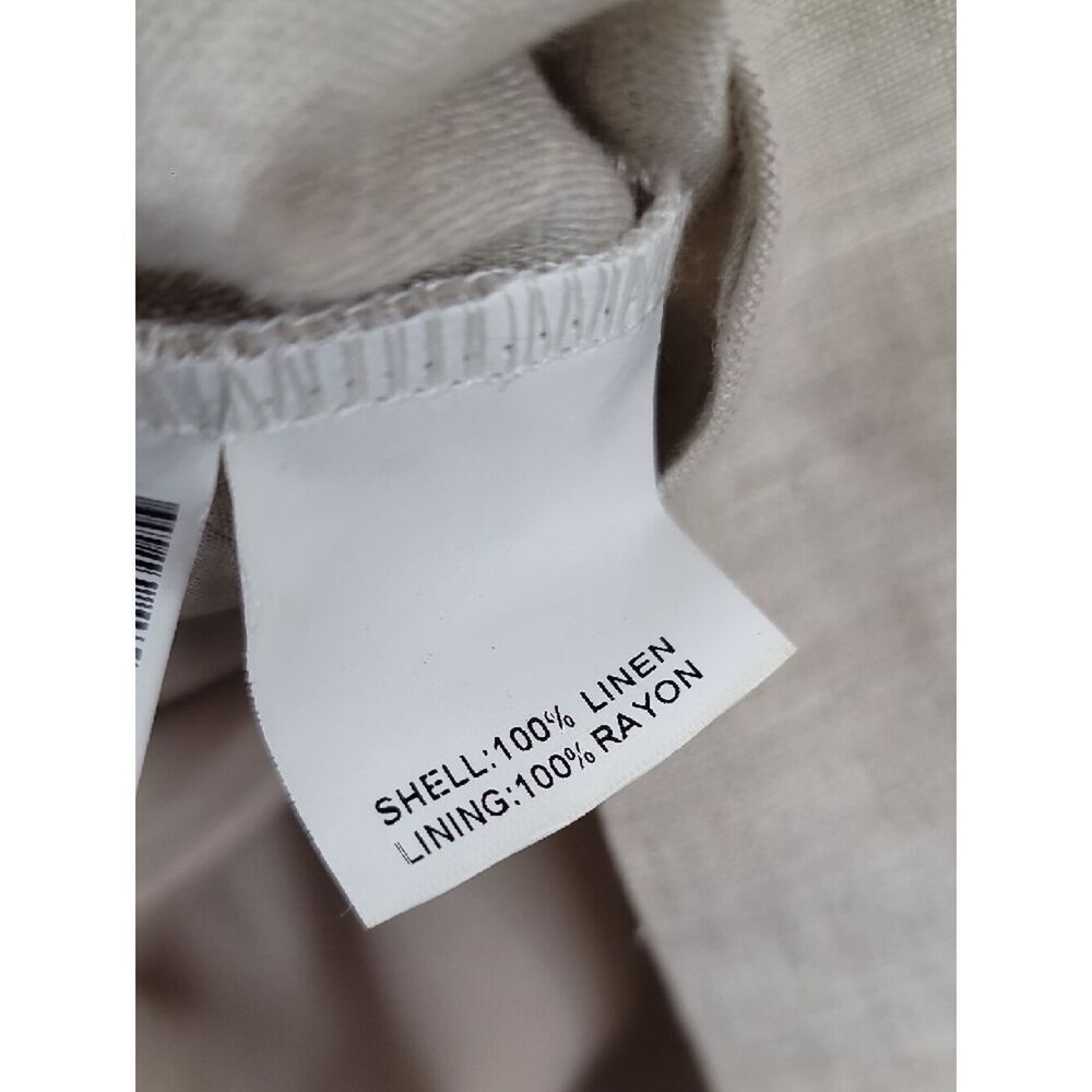 Dissh Wrap Front Balloon Sleeve Crop Top - Beige Size Small - Picture 8 of 9